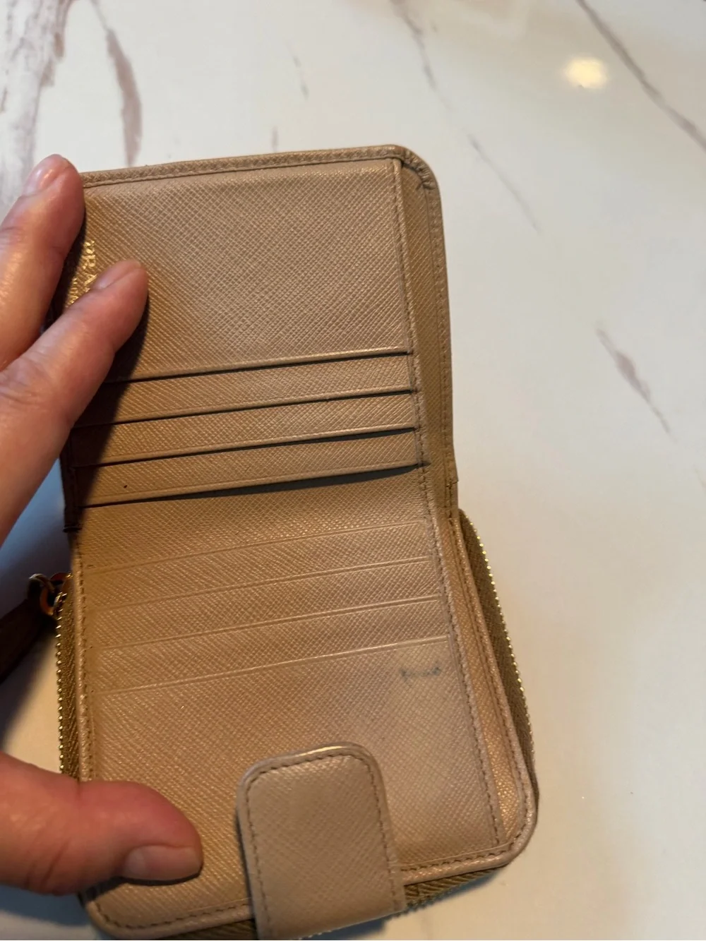 Prada compact zip